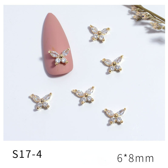 Net Red New Nail Art Jewelry Zircon Star Moon Love Pearl Rabbit Butterfly Chain Nail Decoration Nail Accessories