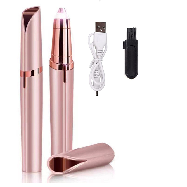 Women Electric Eyebrow Trimmer Usb Rechargeable Eye Brow Epilator Mini Lipstick Shaper Shaver Painless Shaving Face Hair Remover