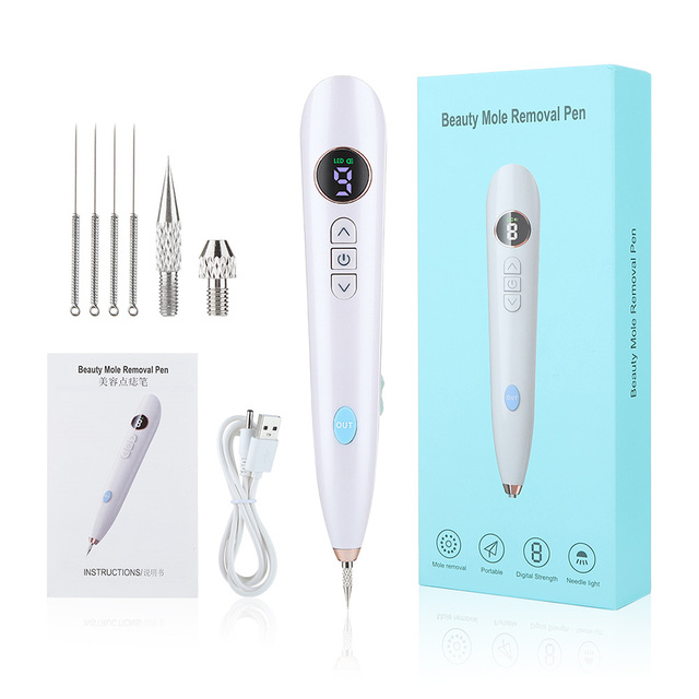 LCD Mole Freckle Removal Pen Wart Removal Spot Plasma Pen Tattoo Black Point Remover Face Body Clean Beauty Skin Care Tool