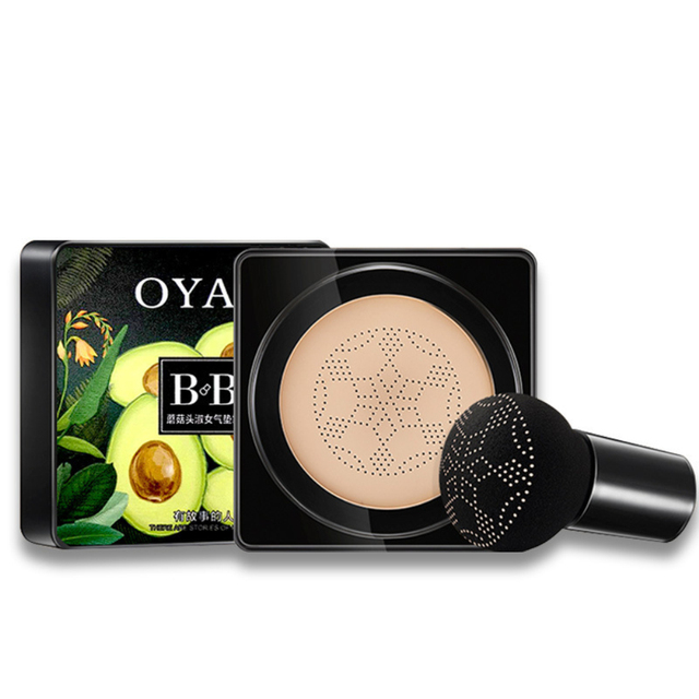 Avocado Air Cushion BB Cream Concealer Whitening Brighten Oil Control Make Up With Mushroom Puff Beauty Liquid Foundation