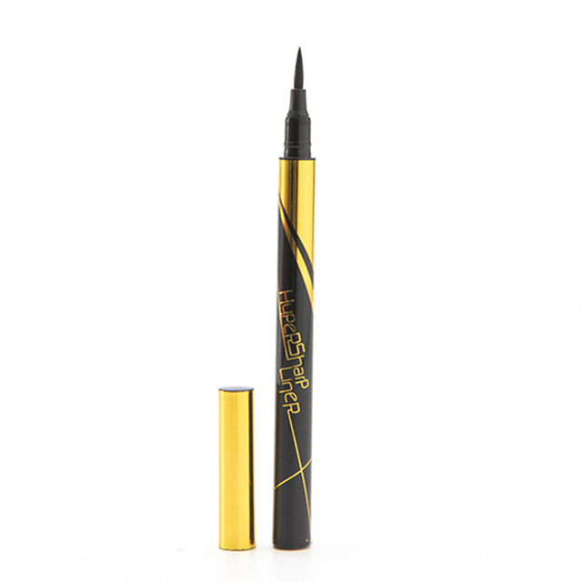 1pc Black/Brown Mini Eyeliner Gold Pen Quick-drying Eyeliner Waterproof Lasting No Blooming Liquid Eyeliner Pen TSLM1