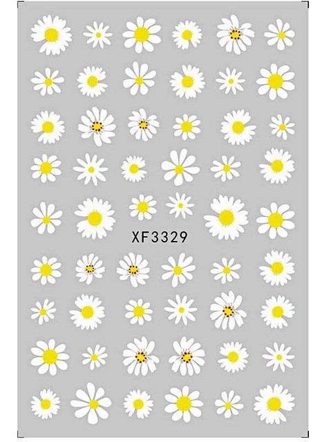 Elegant Daisy Autumn Leaves Nails Art Manicure Back Glue Sticker Decorations Design Nail Sticker Beauty Nails