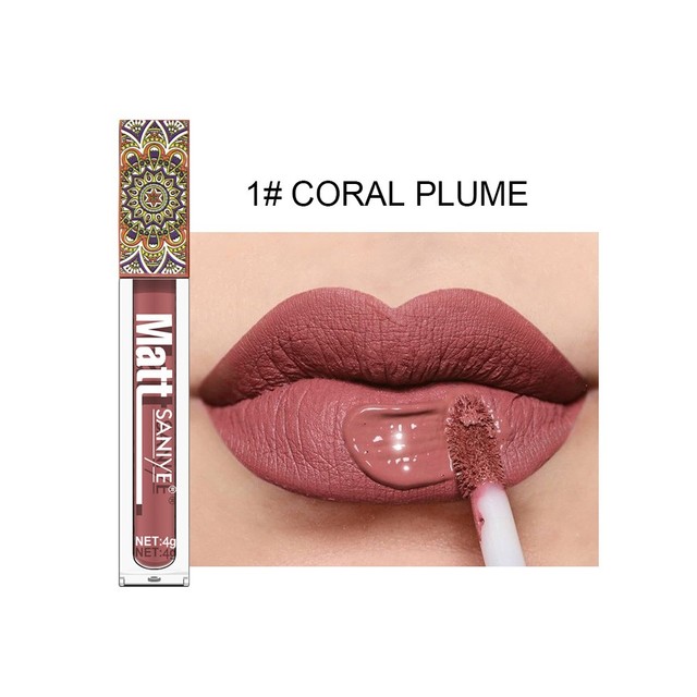 9 Colors Matte Nude Liquid Lipstick Dark Red Brown Velvet Lip Gloss Long Lasting Waterproof Pigment Makeup Lip Glaze Cosmetic