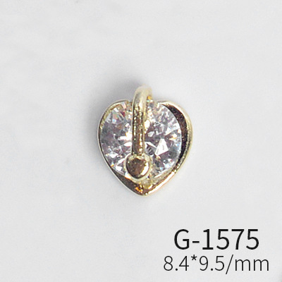 Japanese new style nail art, zircon jewelry, big diamond cross, love all-match real gold color nail art decorations tools