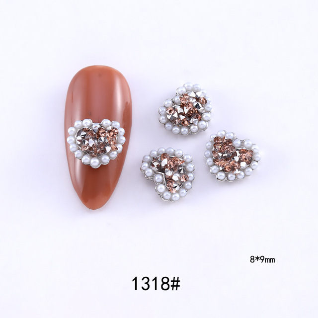 love bead nail art jewelry super flash full rhinestone zircon alloy 3d all-match nail