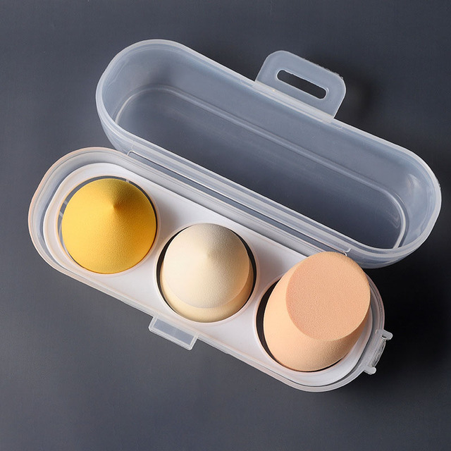 3pcs/set Makeup Sponge With Box Female Cosmetic Blender Puff Foundation Powder Beauty Tool Esponjas Para Maquillaje