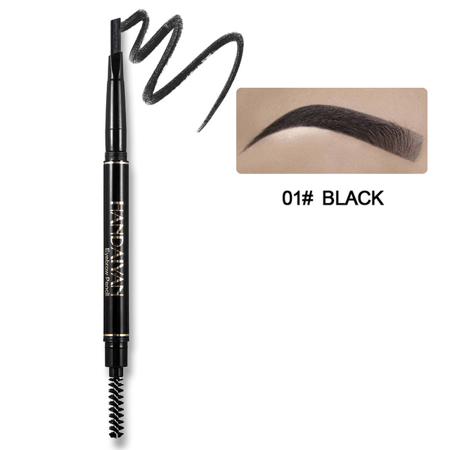 HANDAIYAN Double Ended Waterproof Eyebrow Pencil Long Lasting 5 Colors No Blooming Rotatable Paint Tattoo Eyebrow Pen TSLM1