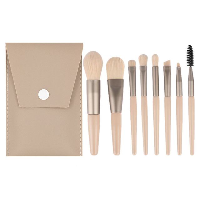 8pcs Mini Makeup Brush Tool Set Face Beauty Cosmetic Brush for Beginner Eyelashes Lip Concealer Blush Makeup Brushes Set