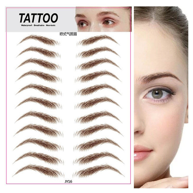 O.TW O.O 3D Simulation Eyebrow Stickers Waterproof Like Eyebrow Hair Makeup Easy to Wear Long Lasting Natural Eyebrows Tattoo Sticker