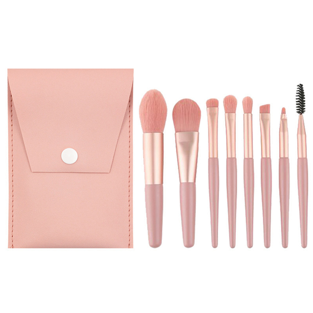 8pcs Mini Makeup Brush Tool Set Face Beauty Cosmetic Brush for Beginner Eyelashes Lip Concealer Blush Makeup Brushes Set