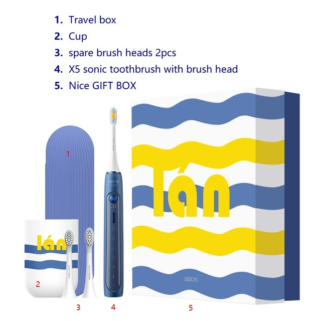 Soocas X5 Electric Toothbrush Rechargeable Waterproof Toothbrush Ultrasonic automatic cleaning Sonic Toothbrush