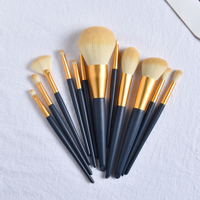 FLD Starry Blue Makeup Brushes Set Soft Natural Powder Foundation Blush Brush Cosmetic Beauty Tose For Makeovers Starter