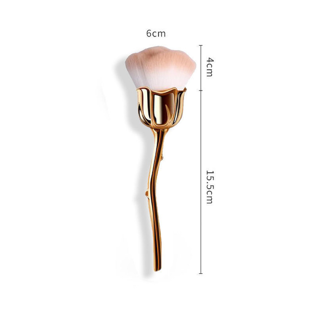 Makeup Brushes Cosmetic Tool Nail Art Brush Soft Clean Dust Rose Flower Shape Foundation Powder Glitter Beauty Manicure Care