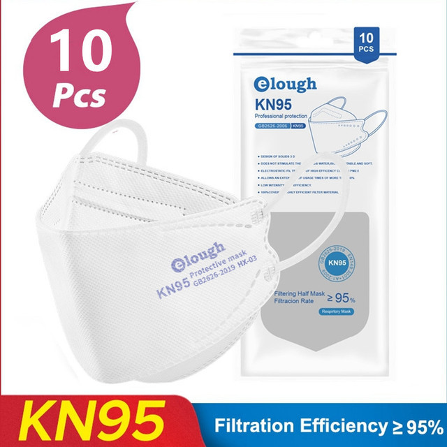 Elough FFP2 Masks KN95 Fish Mascarillas Homolucada Spain ffp2necce Respiratory Filter Reusable Protective Face Mask Mask