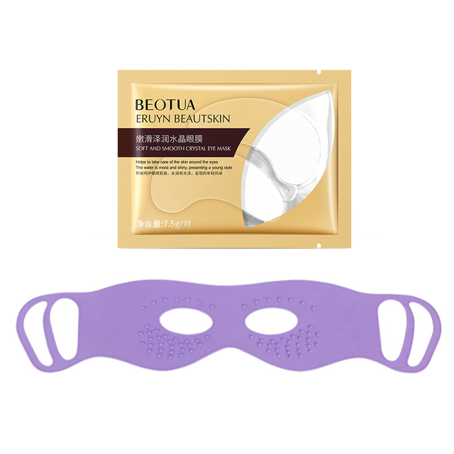 Silicone Eyes Mask With Hook Prevent Collagen Evaporation Eye Skin Pillow Set Reusable Moisturizing Lifting Firming Anti Wrinkle