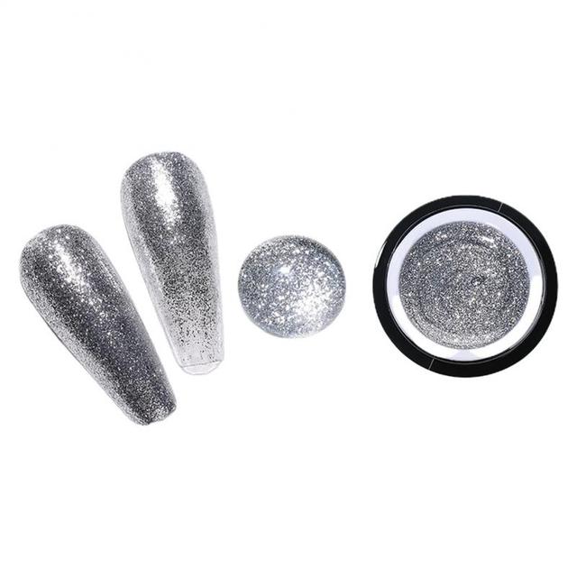 Nail Art Line Gel Polish Nail High Density Platinum Glue Glittering Painted Phototherapy Glitter Metallic Glitter Painting Platinum TSLM1