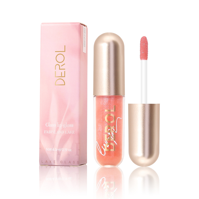 DEROL High Gloss Lipstick Mirror Water Glass Lip Gloss Moisturizing Blur Serum Sealant Oil Lip Gloss Sexy Women Makeup Cosmetics