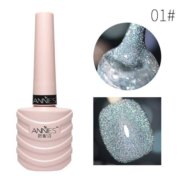 10ml Colorful Diamond Nail Gel Polish Holographic Auroras Glitter Soak Off UV Semi Permanent Varnish Gel Nail Art Gel TSLM1