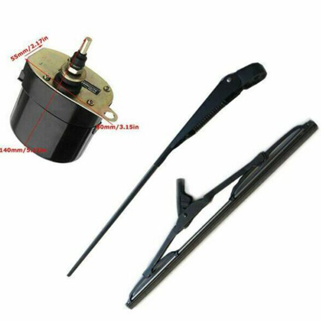 12V Universal Windshield Wiper Motor With Arm And Blade For Fishing-Boat Caravan 01287358 7731000001 0390506510 Car Accessories