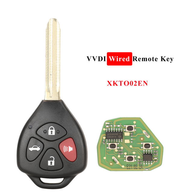 jingyuqin Wired Universal Remote Key XKTO02EN XKTO03EN XKTO04EN XKTO05EN For Toyota Flat Style 2/3/4 BTN For VVDI2 VVDI Key Tool