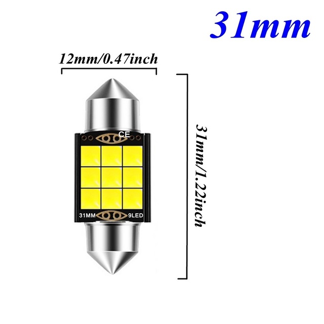 جديد اكليل 31 مللي متر 36 مللي متر 39 مللي متر 41 مللي متر LED لمبة C5W C10W C3W السوبر مشرق مصباح لسقف السيارة في Canbus السيارات الداخلية مصابيح القراءة الأبيض 12V