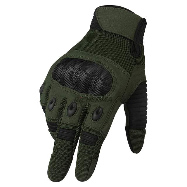 Full Finger Gloves Black Hard Finger Gloves Touch Screen Protective Gloves Military Tactical Gloves Men For Snow Road Dirt Bike Bicycle