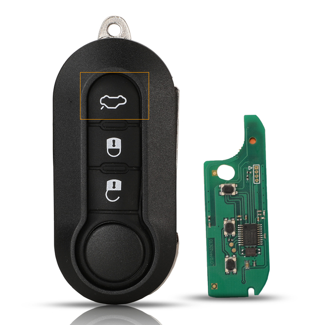 jingyuqin - remote control key with 3 buttons, FSK PCF7946/PCF7946AT system, 433MHz, for Fiat 500 grand Punto 2010-2017