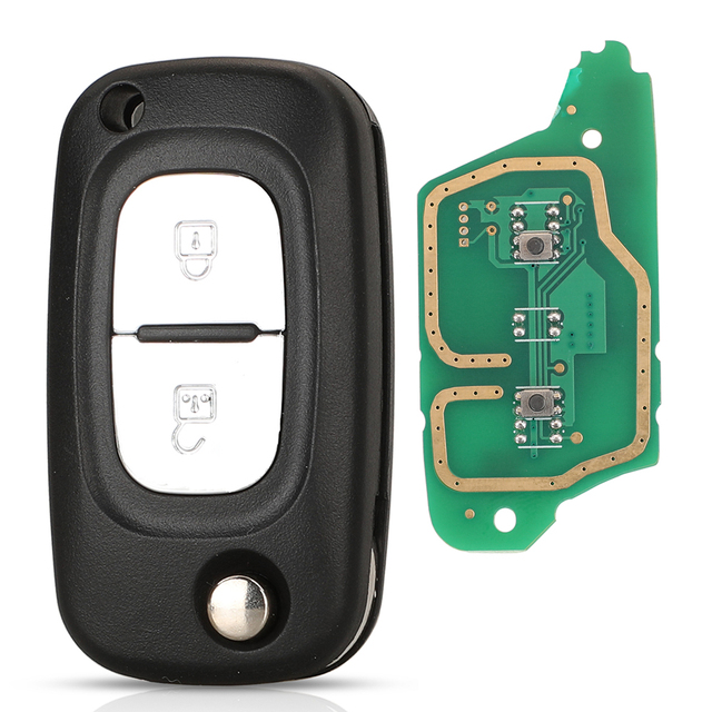 jingyuqin Flip Remote Key Fob 2/3 Buttons 433MHz ASK ID46 PCF7961 For Mercedes-Benz Citan 2012 - 2019 Smart W364