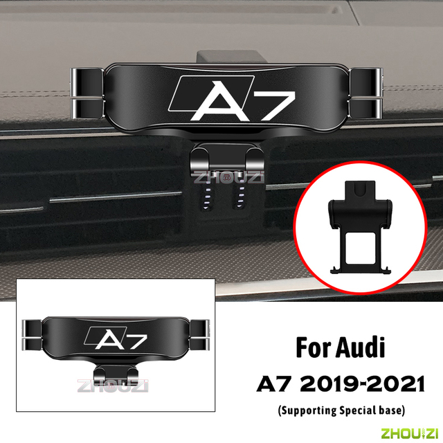 Car Mobile Phone Holder Air Vent Outlet Clip Holder GPS Gravity Navigation Bracket For Audi A7 Sportback 2019-2021 Accessories
