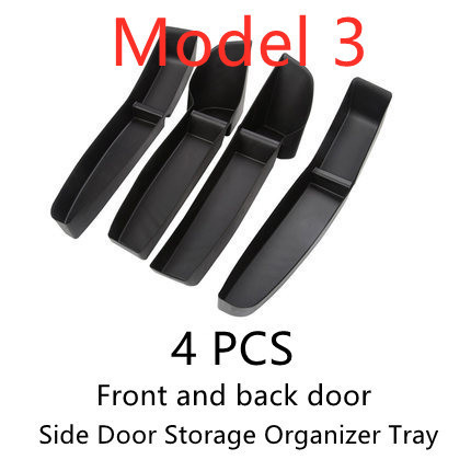 Foldable Car Door Side Storage Box For Tesla Model 3 Model Y Front Rear Door Handle Armrest Tray Organizer Model 3 Model Y 17-22