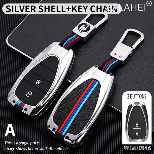 Zinc Alloy Remote Key Fob Case Cover For Chevrolet Chevy Camaro Malibu Cruze Spark Volt Bolt Trax Sonic 2016-2020 Bag Cover