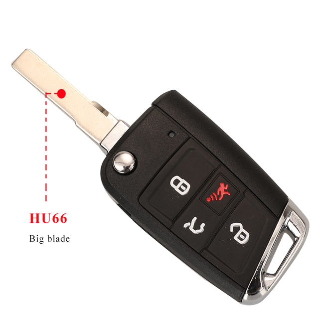 Jinyuqin Flip Folding Car Key Shell For Vw Seat Ibiza Skoda Superb Golf Mk7 Passat B8 Tiguan allspace Remote Key Case 4 Buttons