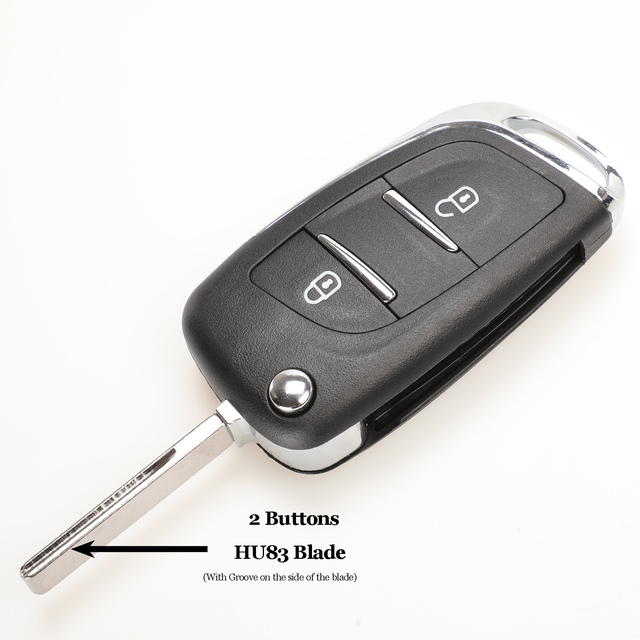 jingyuqin CE0523 Modified Flip Key Shell For Citroen C2 C4 C5 Berlingo Xsara Picasso Peugeot 306 407 807 Partner VA2/HU83 2/3BTN