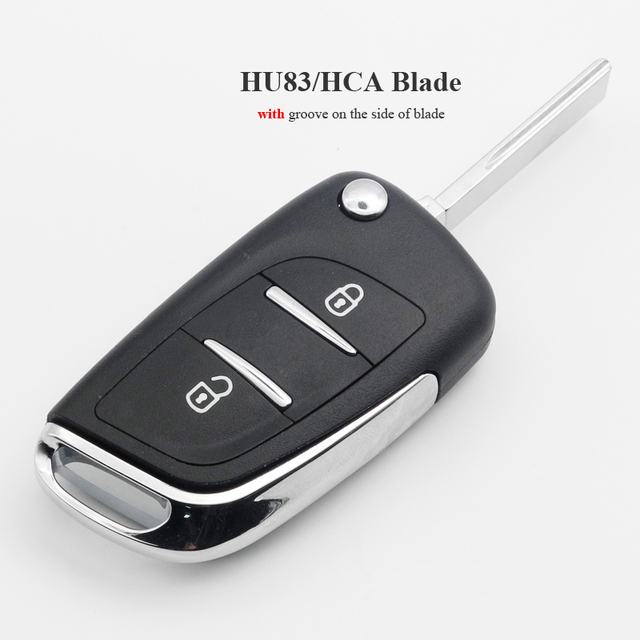 jingyuqin - Car Remote Key Case, Adjustable, For Peugeot 2/3, 307, 408, Citroen C2, C3, C4, C5, HU83/VA2, CE0536 Blade, 308 BTN