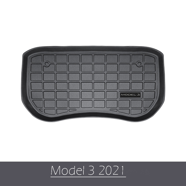 Full sets plain TPE rubber trunk frank mat for Model Y Tesla Model 3 2021-2022 2018-2020 cargo liners cargo tray car boot mats