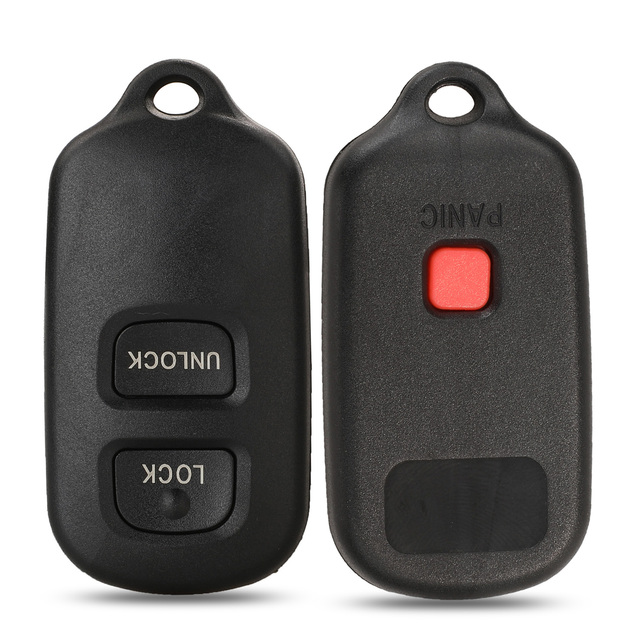 jingyuqin Remote Key Shell Fob 3 Panic Button For Toyota Sequoia 4Runner 4Runner 2003-2008 Keyless Replacement