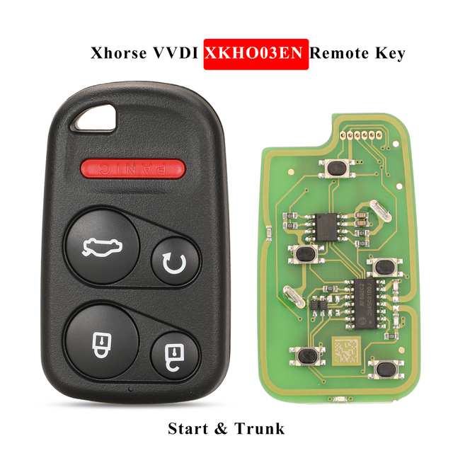 jingyuqin xvu03en xkh04en Wire VVDI Universal Remote Key Fob Remote Start & Trunk/Sliding Door Button for Honda Styling Keys