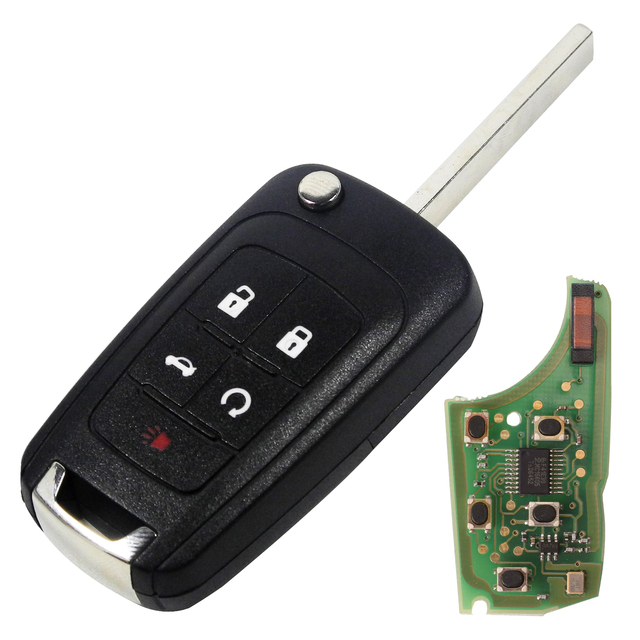 jingyuqin 5pcs/lot 315/433MHz ID46 Chip Remote Control Flip Key For Chevrolet Cruze Aveo Orlando 2010-2015 2/3/4/5 Button Fob