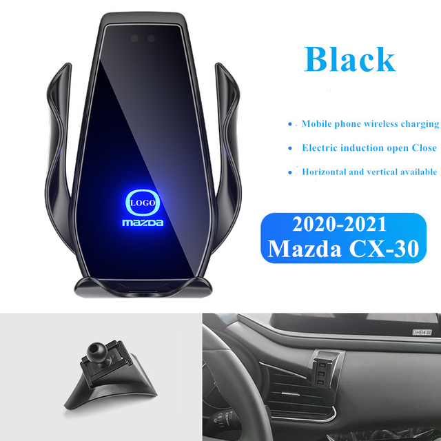 For Mazda CX30 2020-2021 Car Phone Holder Air Vent Wireless Charger 360 Rotating Navigation Bracket Support GPS