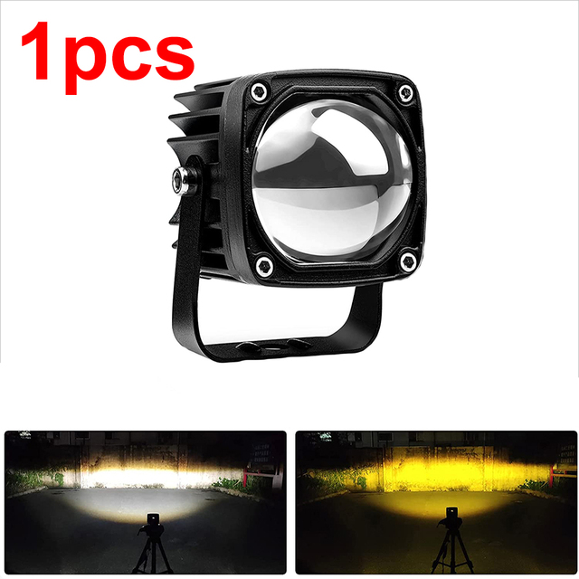 Luyoo 9D 9-36V Motorcycles LED Headlight Spot Work Light Motorcycle 6000K 3000K White Yellow Super Bright LED Driving Fog