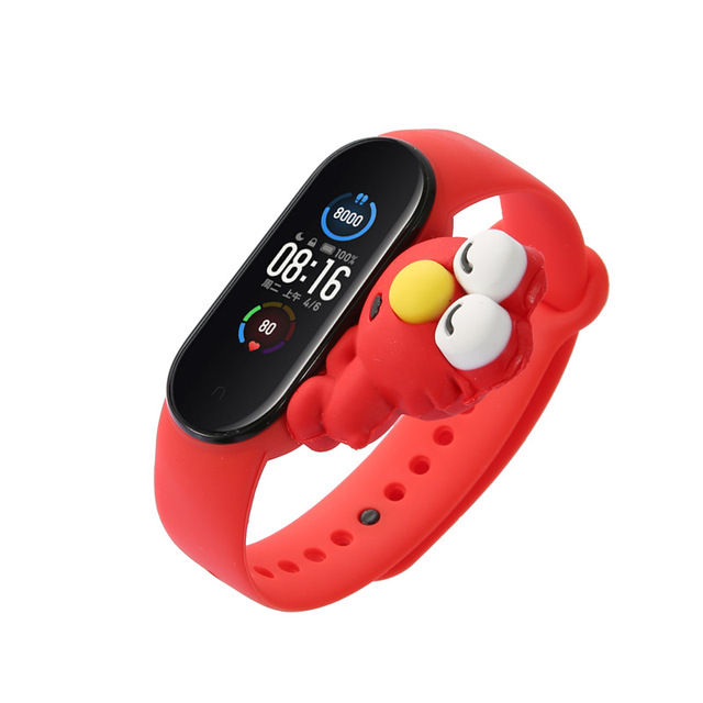 Applicable Cartoon Disney Mi Band 5 6 Smart Watch Wristband Mickey Minnie Stitch Cute Doll Adjustable Mi Band Replacement Strap