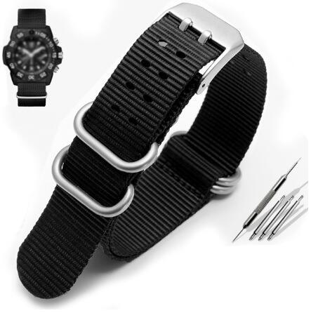 Hot Top Nylon NATO Watch Strap for L-uminox 3051 3150 Watchband 22mm 23mm Black Green Watch Band Waterproof Sport Zulu Strap