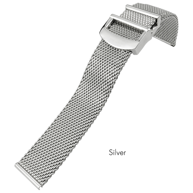 High Quality Stainless Steel Woven Mesh Watchband 20mm 21mm 22mm Fit For IWC Le Petit Prince Mark 18 Portofino Solid Watch Strap