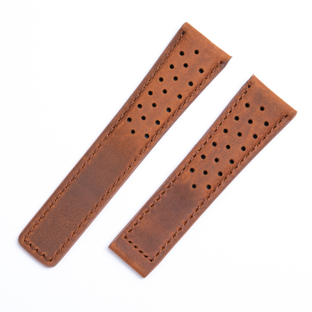 Cowhide Watch Band 22mm 24mm Watchband Fit For Tag Strap Heuer Watchband Genuine Crazy Horse Leather Bracelet Carrera