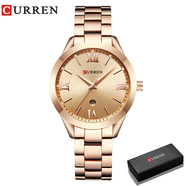 CURREN Gold Watch Women Watches Ladies 9007 Steel Women's Wrist Watches Female Clock Relogio Feminino Montre Femme