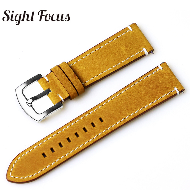 18mm,19mm,20mm,21mm,22mm,24mm Vintage Leather Watch Strap Quick Release Pins Watch Band For Samsung Huawei IWC Watches