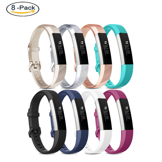 8pcs/6pcs/3pcs Soft Silicone Adjustable Band For Fitbit Alta HR Band Wristband Strap Bracelet For Fibit Alta Watchband