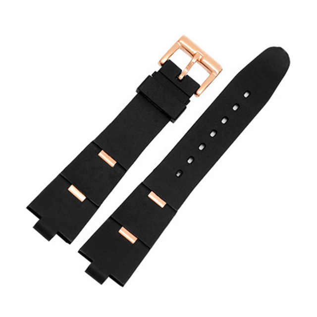 Silicone Watches Barselite Watch Accessories Band for bvlωdp42c14svdgmt Convex 8mm Rubber Strap Watch Men and Women 2 Types