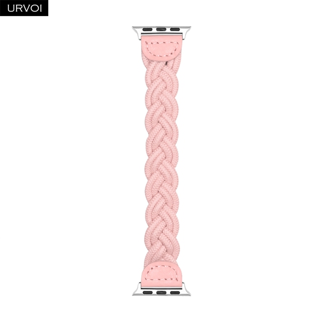 URVOI Braided Band for Apple Watch Series 7 6 SE 5 4321 Woven Nylon Strap for iWatch 40 44mm Stretchable Classic Design