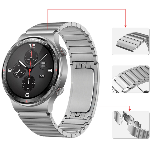 Porsche Original Metal Band For Huawei Gt2 Pro Official Stainless Steel Bracelet For Huawei Gt2 Pro Gt2e Gt2 46mm Watchband 22mm